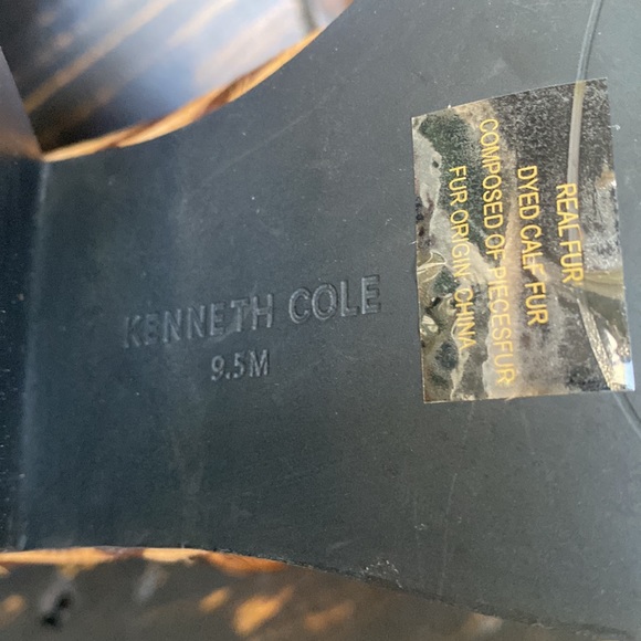 Kenneth Cole Animal Print Fur Heeled Ankle Boots - Picture 11 of 13